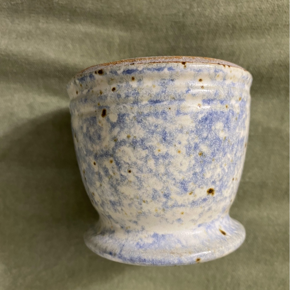 Johanson StudioSpeckled Blue and Cream Small Vase. UBV